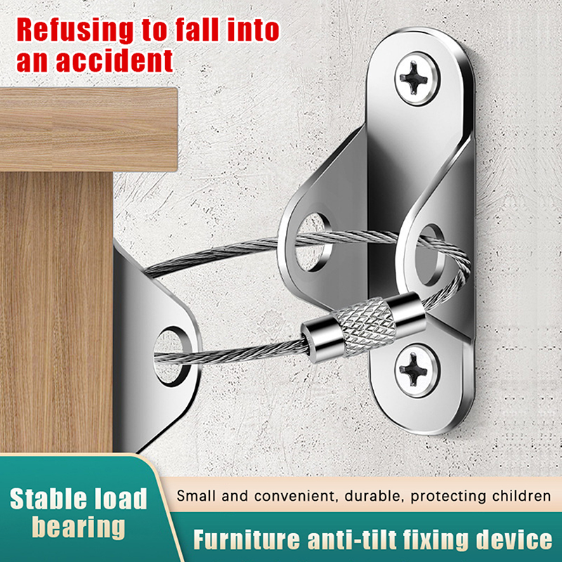 Earthquake Anchor Strap - 1Set Pengikat Furnitur Anti-Tip, Tali Pengaman