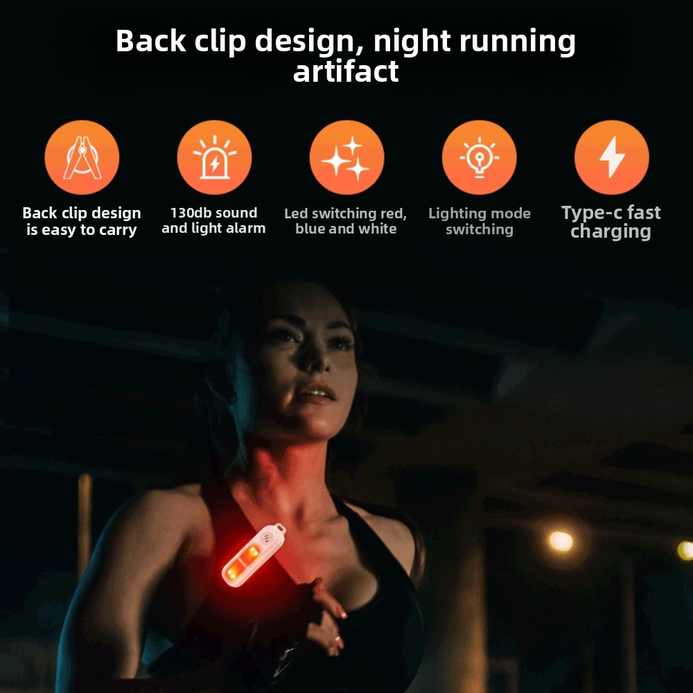 Personal Alarm Keychain - Lampu Peringatan Keselamatan Lari Malam 130dB