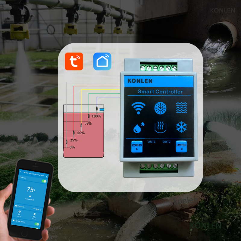 KONLEN Tuya Sensor Level Air W - Water Alarm Sensor ulasan dan harga