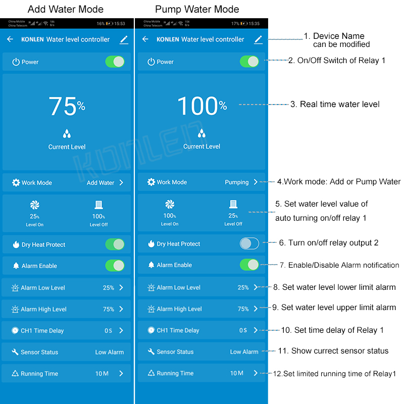 KONLEN Tuya Sensor Level Air W - Water Alarm Sensor ulasan dan harga