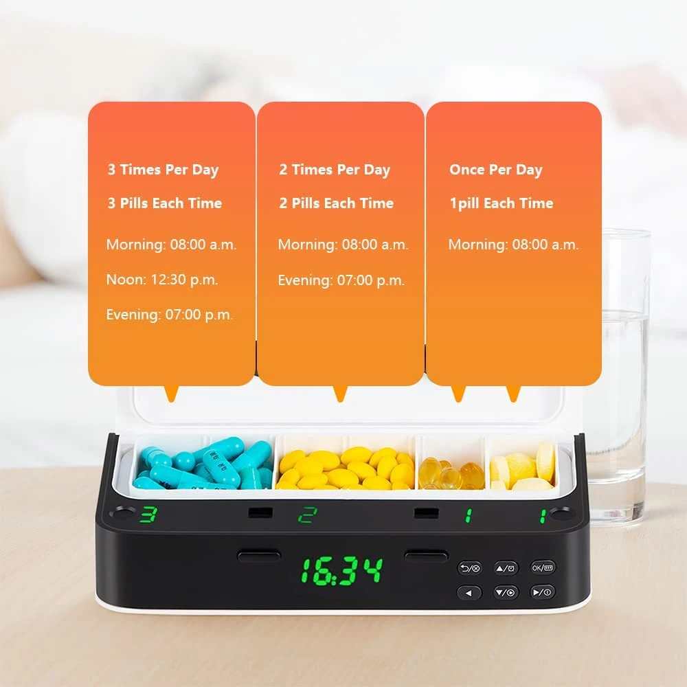 Dispenser pil dengan Alarm har - Medicine Cabinet Lock ulasan dan harga