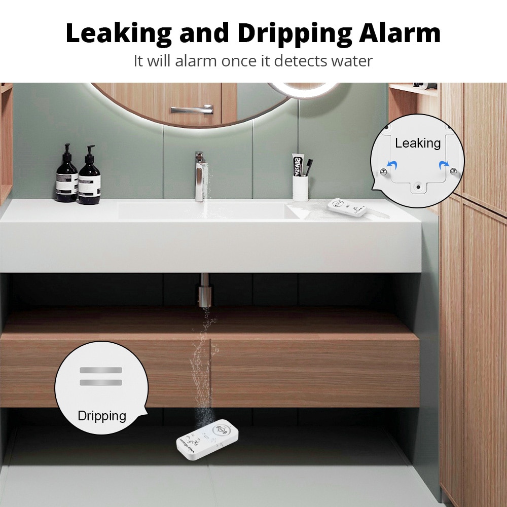 KERUI Sensor air nirkabel 90dB - Water Alarm Sensor ulasan dan harga