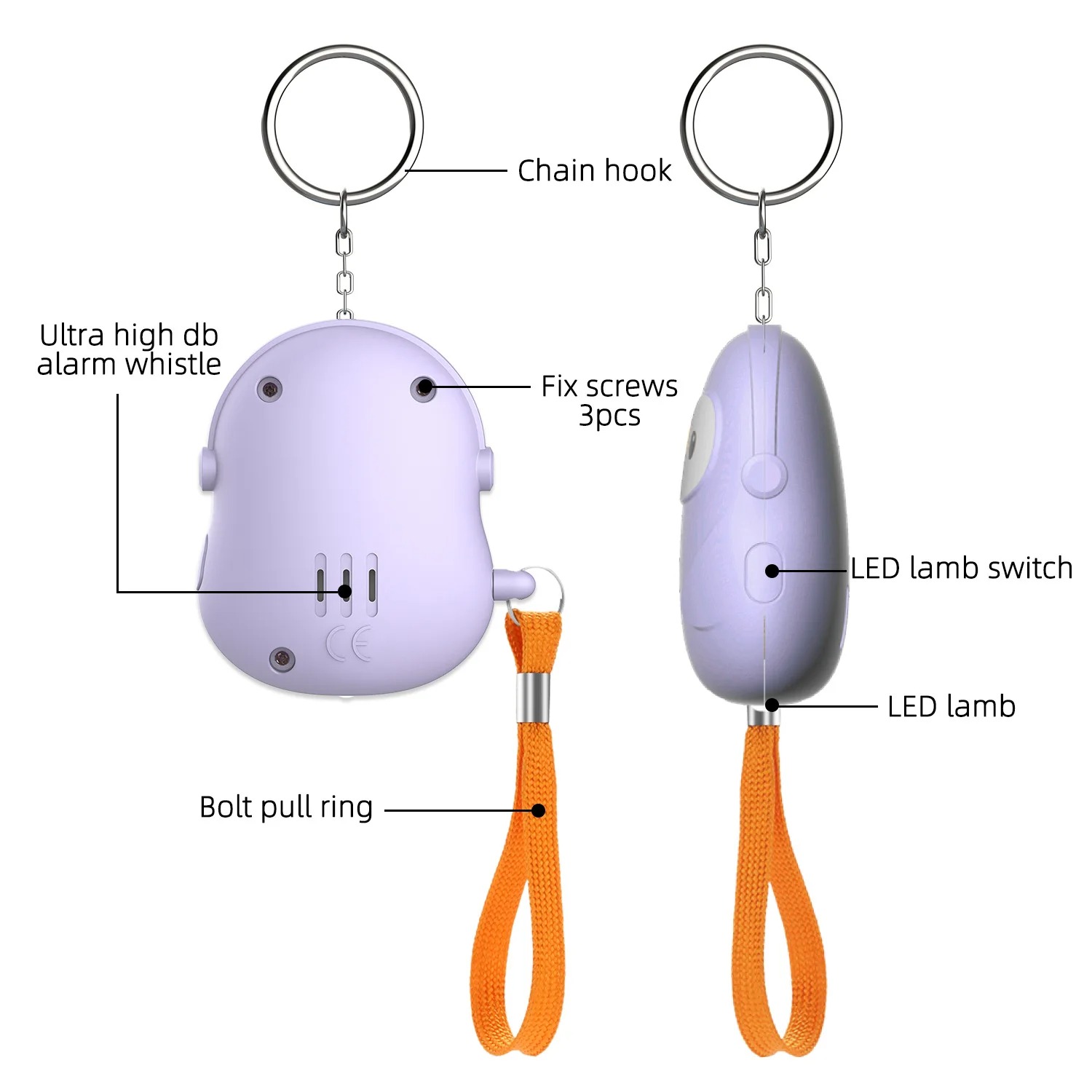 Alarm Pertahanan Diri Pribadi  - Personal Alarm Keychain ulasan dan harga