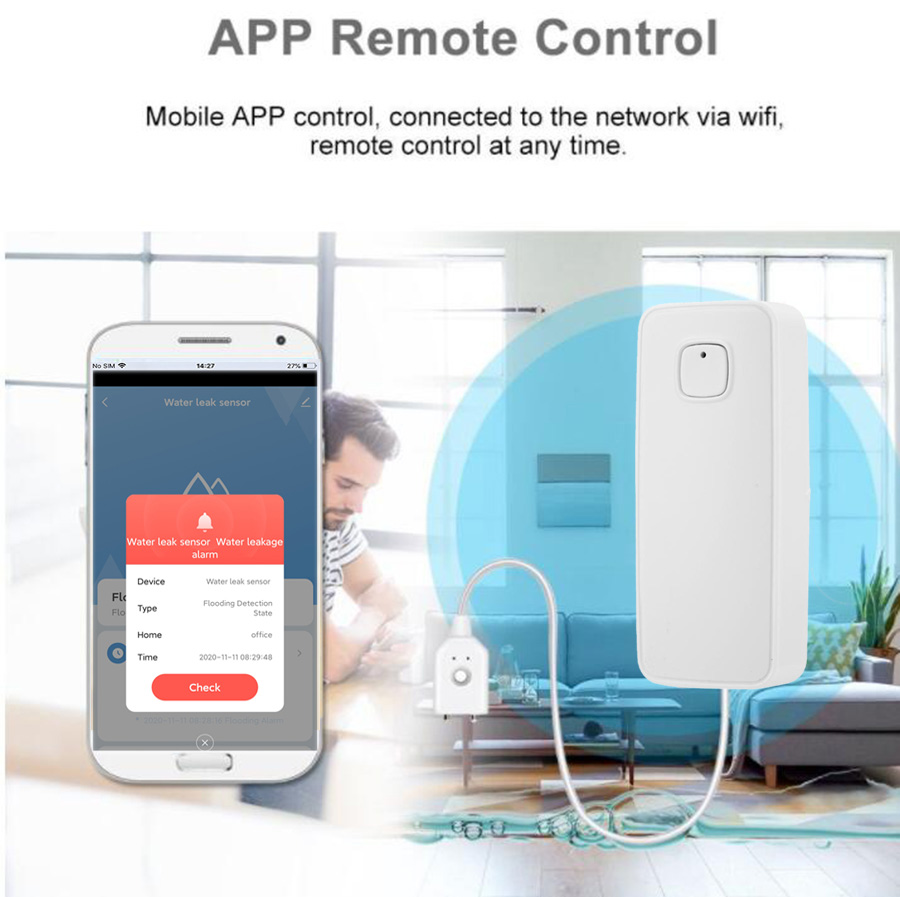 Sensor Kebocoran Air Pintar De - Water Alarm Sensor ulasan dan harga
