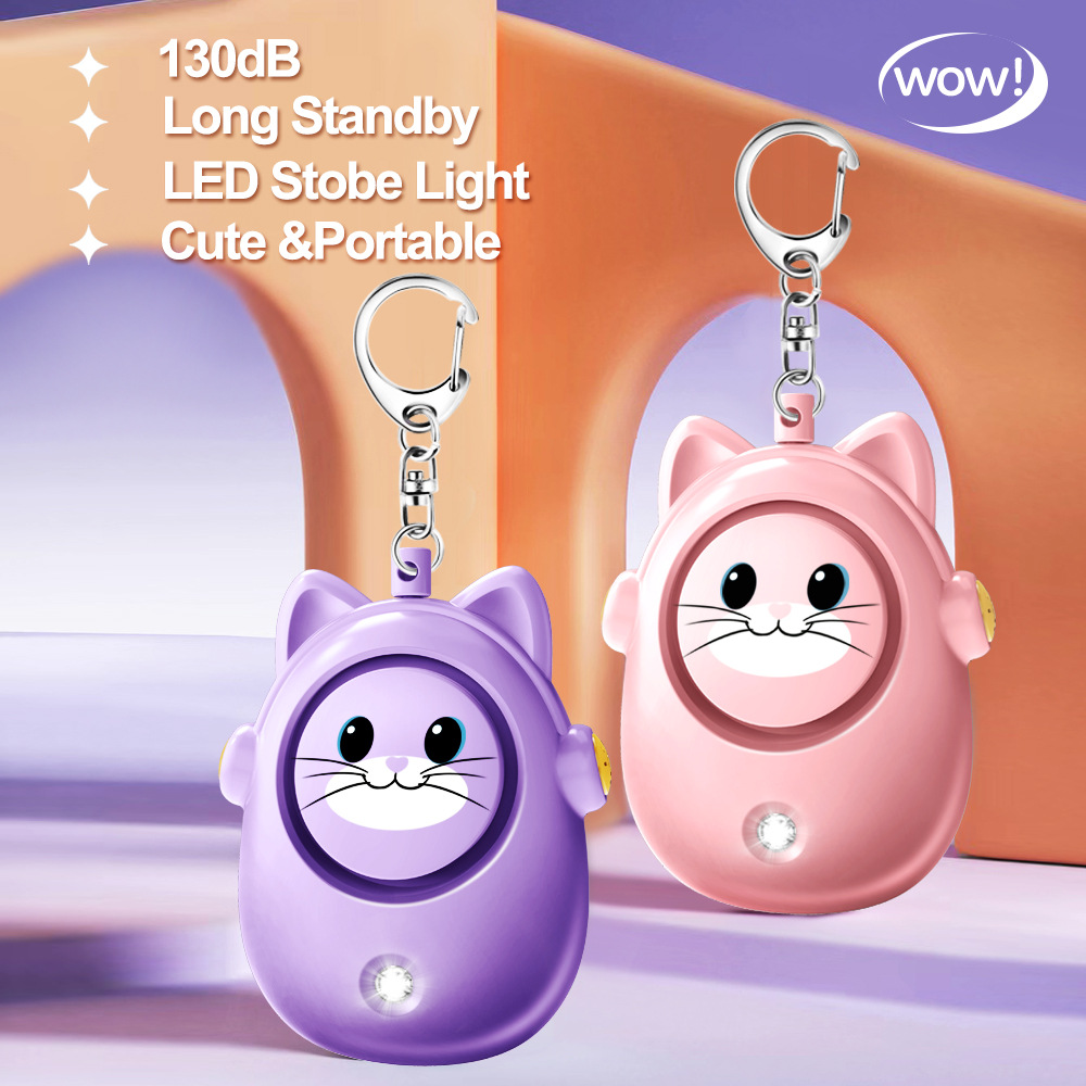 H8 Alarm pribadi kucing lucu b - Personal Alarm Keychain ulasan dan harga