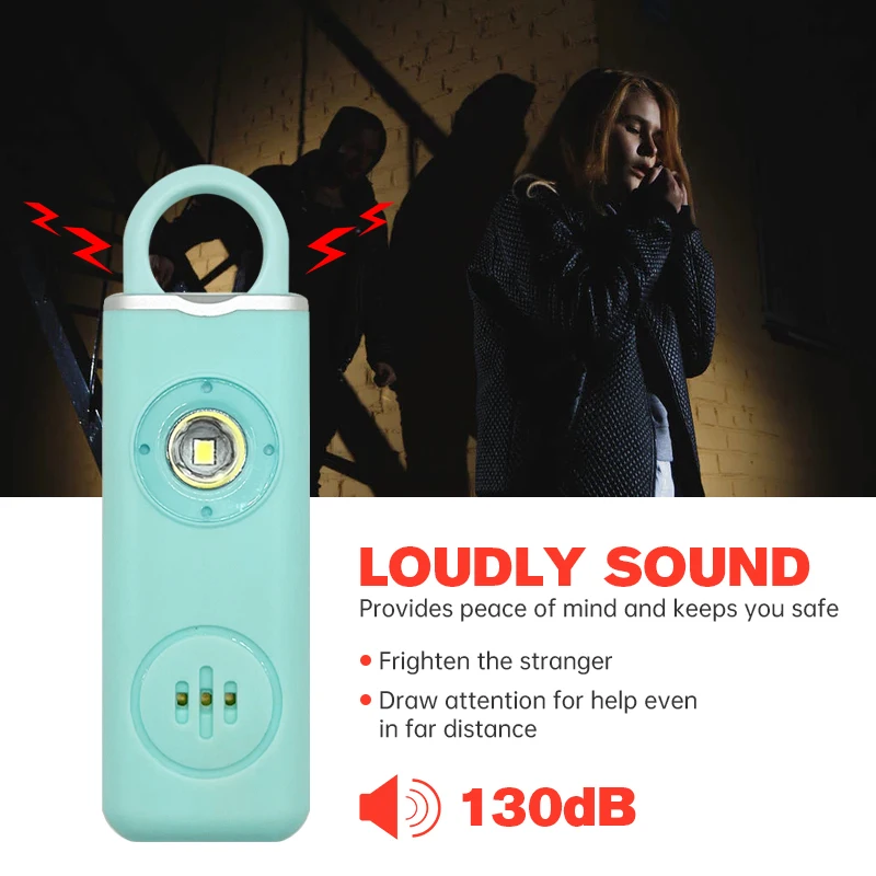 Alarm Pribadi Isi Ulang 130dB, - Personal Alarm Keychain ulasan dan harga